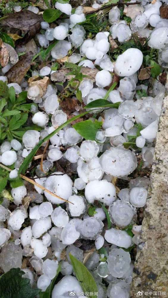 贵州遭遇最大直径达70mm冰雹