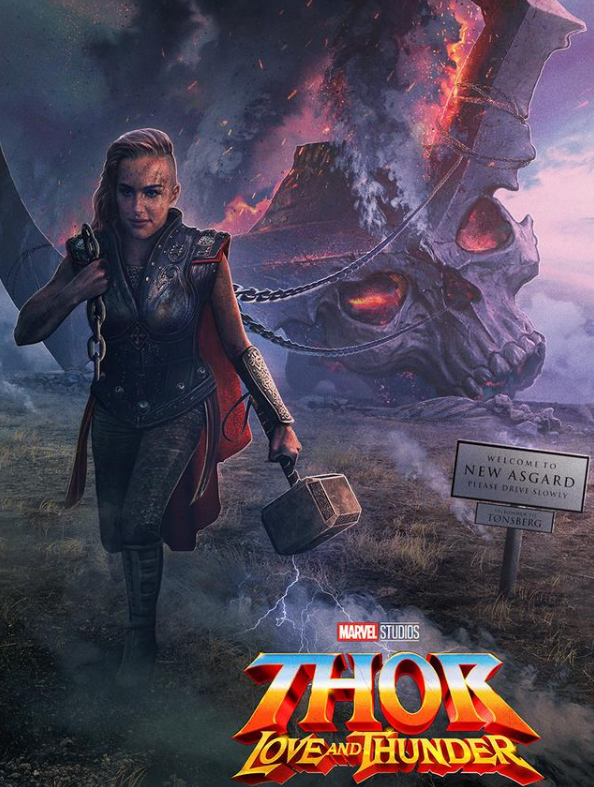 《雷神4》创意海报,雷神索尔变成野蛮人,女雷神像极了女武神!