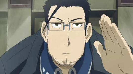 他还有另外一个身份,就是《钢之炼金术师》里的中校马斯·休斯.