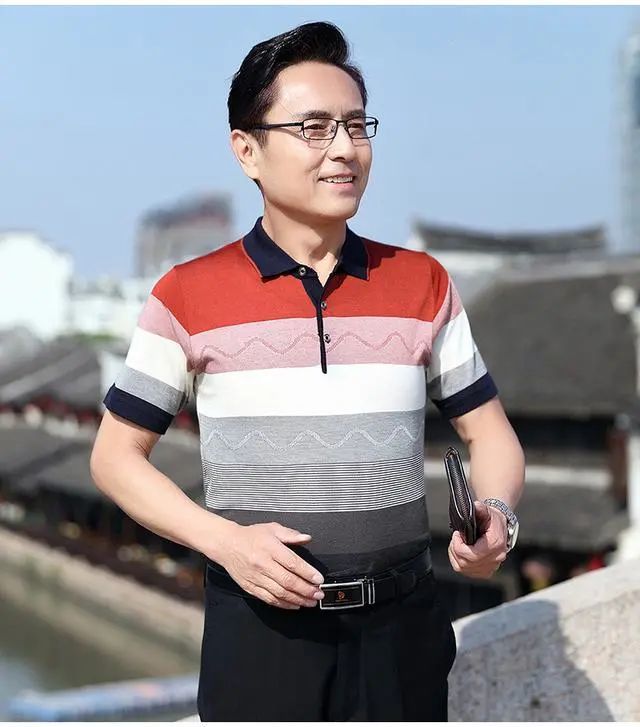深圳火了一款男装,叫"圆脸条纹",70后男人穿着时尚有型显年轻_腾讯