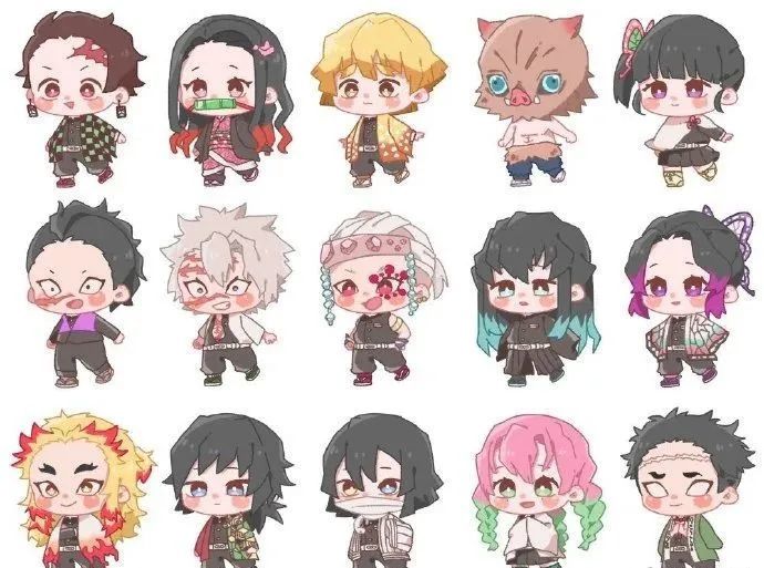 新媒力鬼灭之刃q版鬼灭全员太可爱了