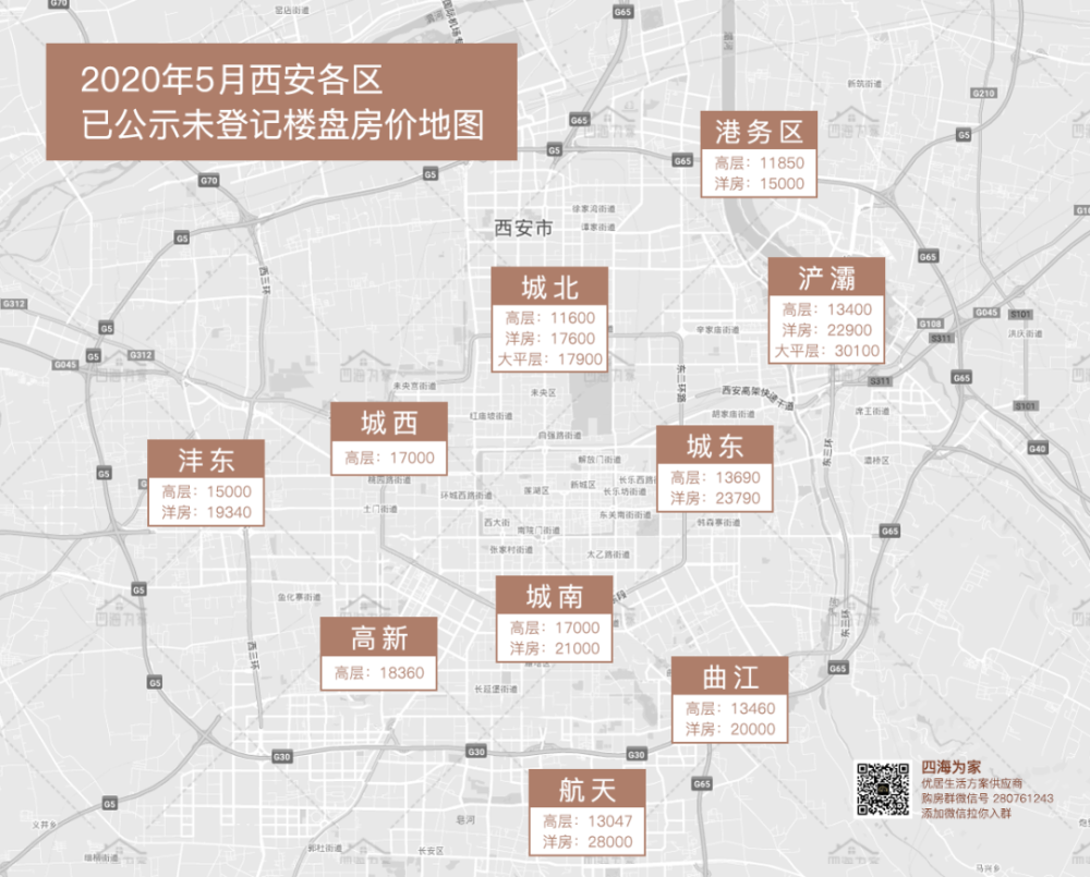 5月西安房价地图公布这些楼盘成潜在热门