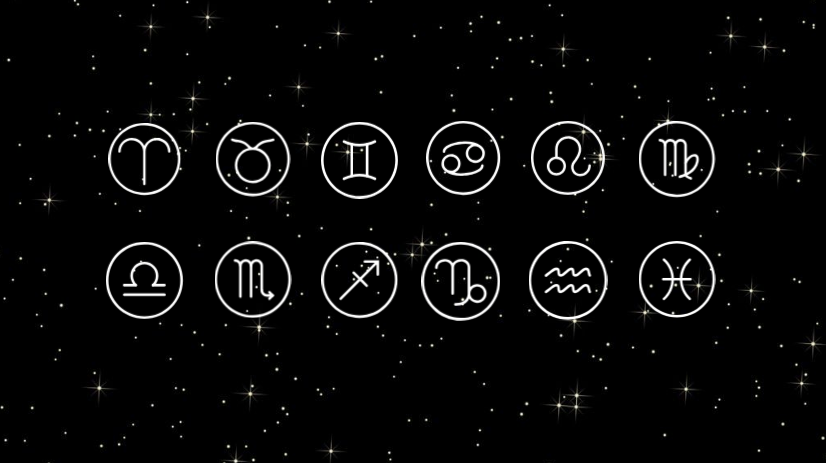 十二星座符号黑色字体图片