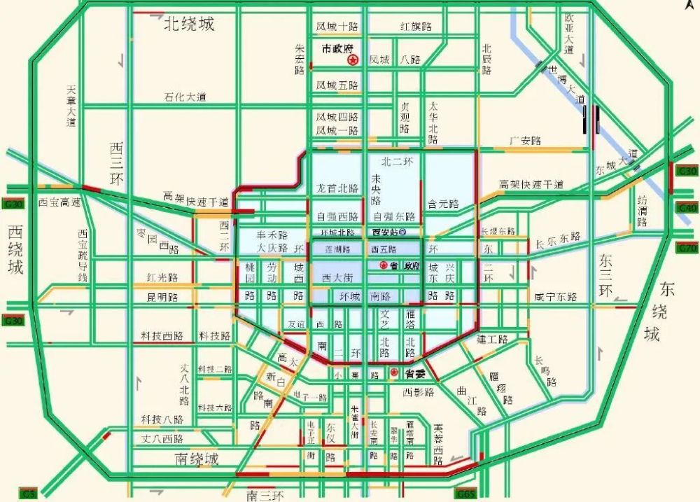 2021年西安限行区域图片