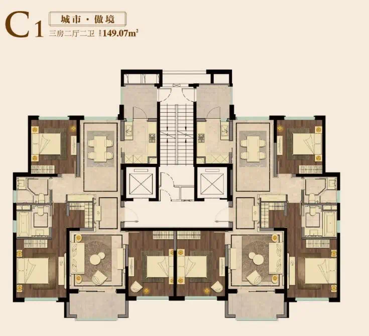 宝华城市之星10楼即将取证入市主推14907㎡精装3房