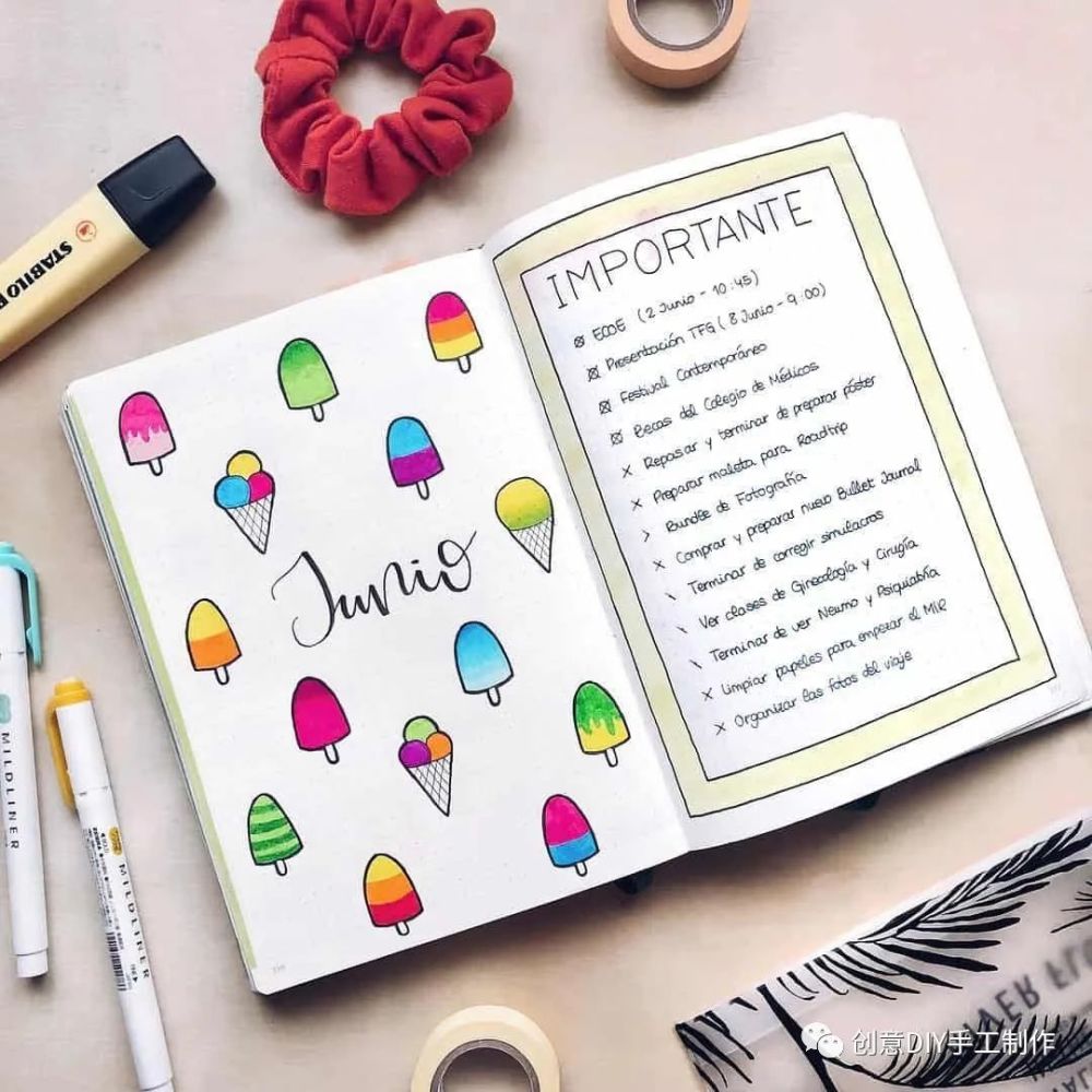 教你用夏日元素装饰手帐,超好看