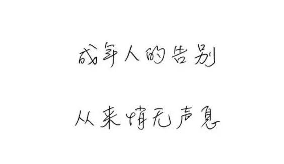 沒必要鄭重其事地說再見,就安靜地不再聯繫?