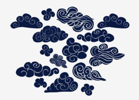 纹可分为单岐云,双岐云,三岐云,勾云纹,卷云纹,朵云纹,云头纹,云水纹