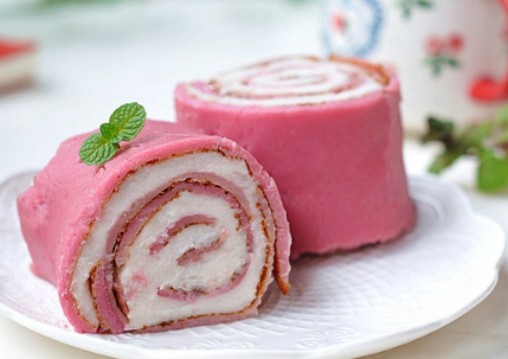 颜值与美味并存的火龙果毛巾卷吃上一口感觉心都要被融化掉了