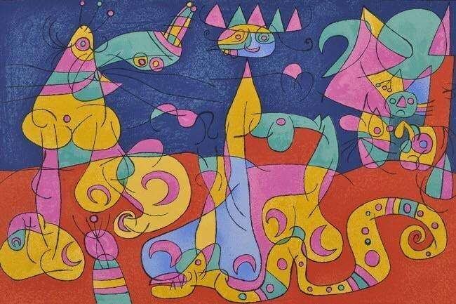 这就是超现实主义大师米罗的作品.