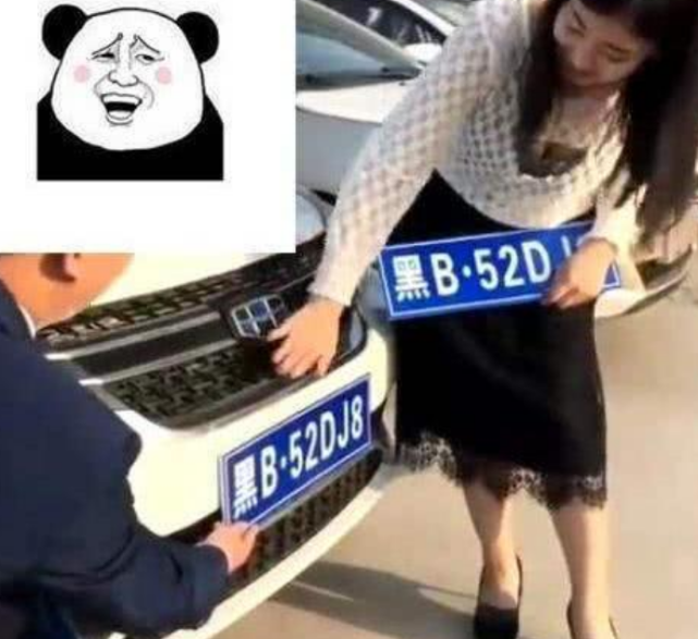 美女车管所上牌拿到车牌后都不好意思见人网友这车牌有意思