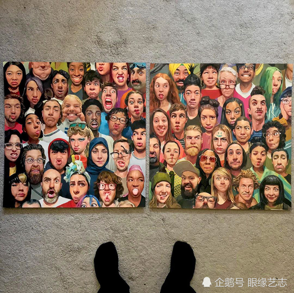 世界微笑日:英国画家收集三千张笑脸,只为创作一幅让你微笑的画