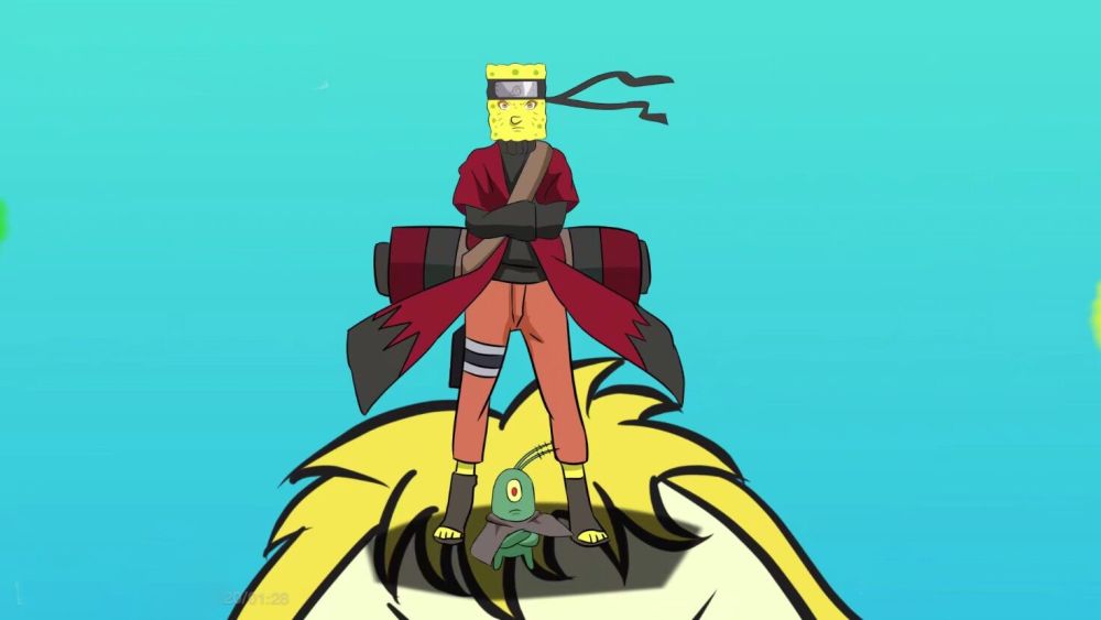 火影忍者与海绵宝宝联动小樱的门牙抢镜纲手这么丑你还要吗