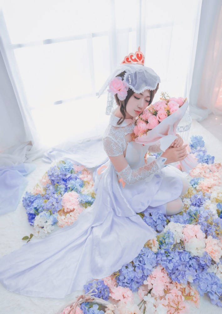 acg最靓cos第17期王者荣耀小乔纯白花嫁cos真的巨好看