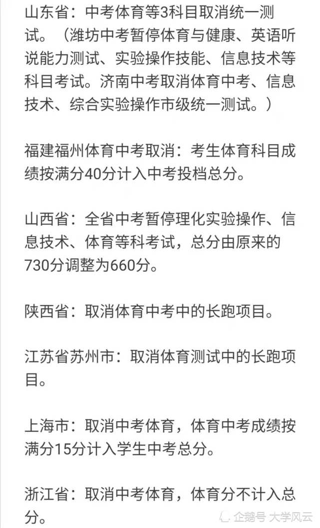 很多省份都取消了中考体育测试 你知道背后伤害了哪些人的利益吗 腾讯网