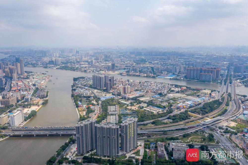 航拍大坦沙更新改造历10年再提速建国际健康生态岛花园城