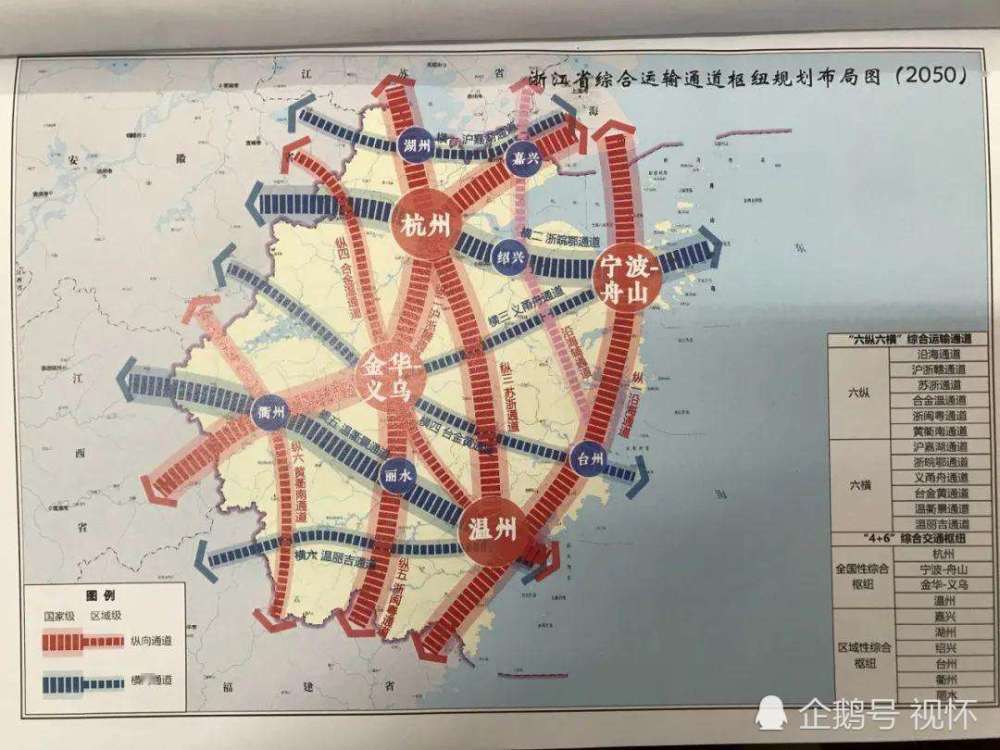 浙江省综合交通运输通道枢纽规划布局图(2050(图片来源网络)