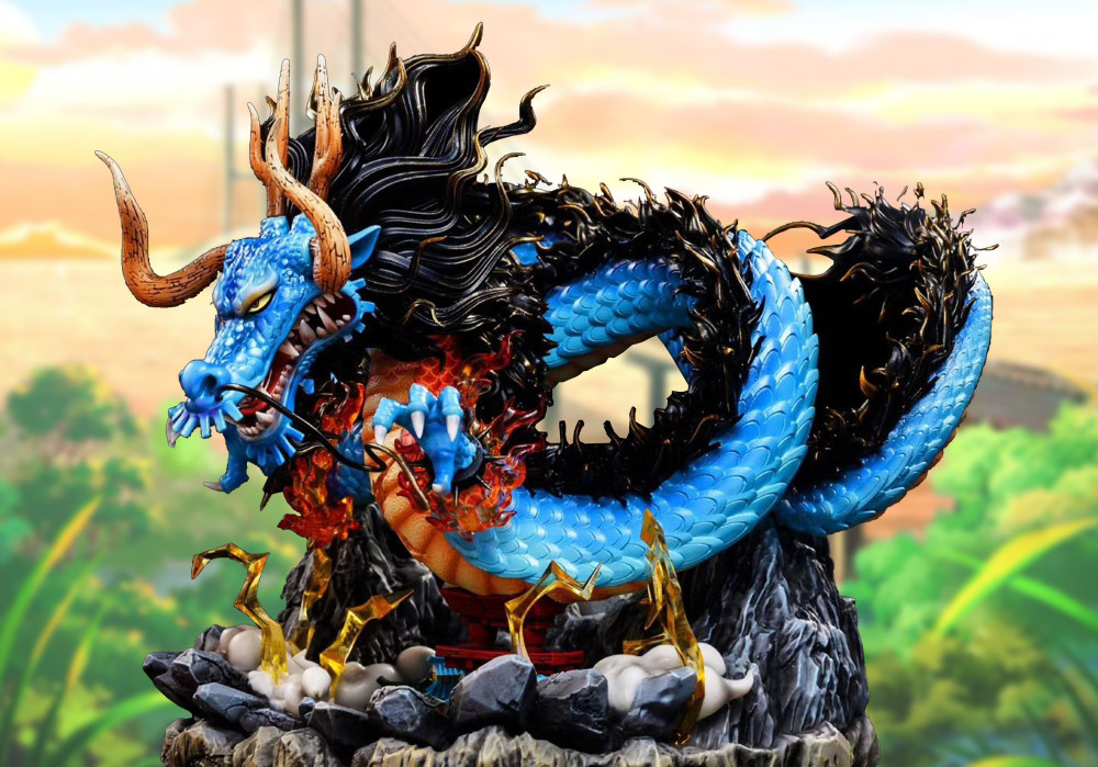 海贼王700的凯多龙形态手办见到灯光效果1千都能接受