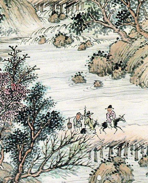 九能儒僧丹青妙笔绘山水,清代六舟和尚画《栈桥行旅》