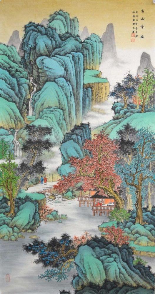 国画青绿山水钟徐飞