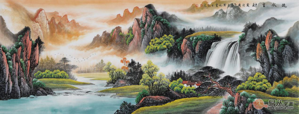 生意人喜爱什么样的山水画?这三类旺财运 纳福气