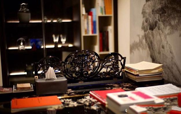 参观陈数和赵胤胤的豪宅,整面墙壁画成山水画,这装修太够气派了