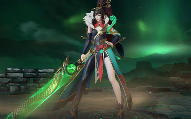 麒麟志的花木兰,重剑形态挥剑会有麒麟.