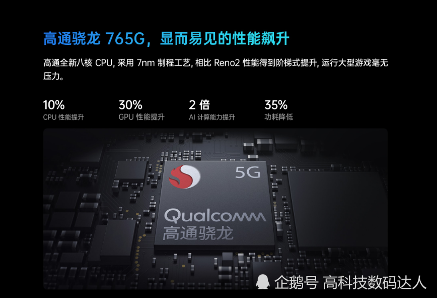 硬件方面,oppo reno3 pro搭载高通骁龙765g芯片,8核处理器,adreno620