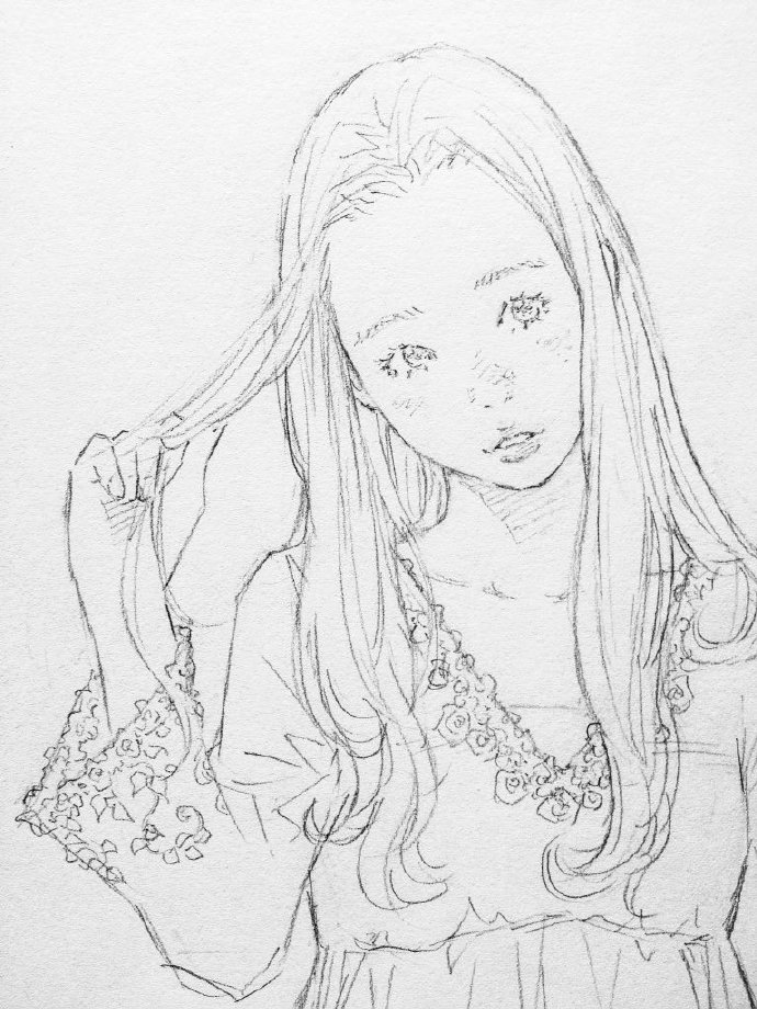 日本画家 洼之内英策一组人物手绘