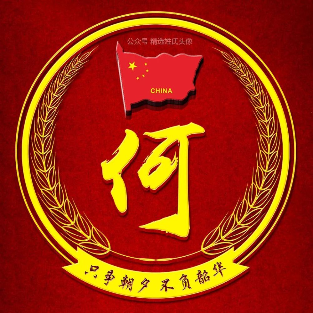 2022五星红旗爱国姓氏头像只争朝夕不负韶华可留言定制