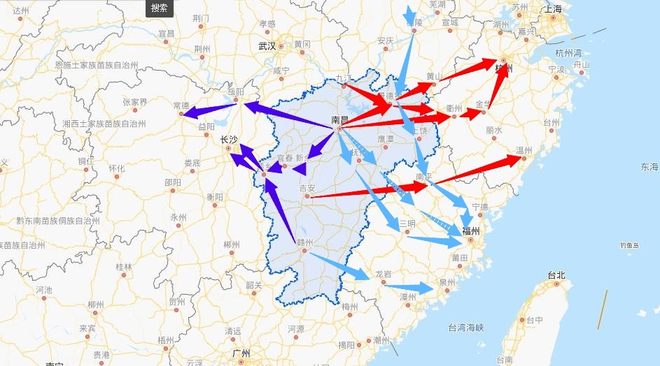 其它在建及待建的项目基于江西去年发布的《江西省高铁经济带发展规划