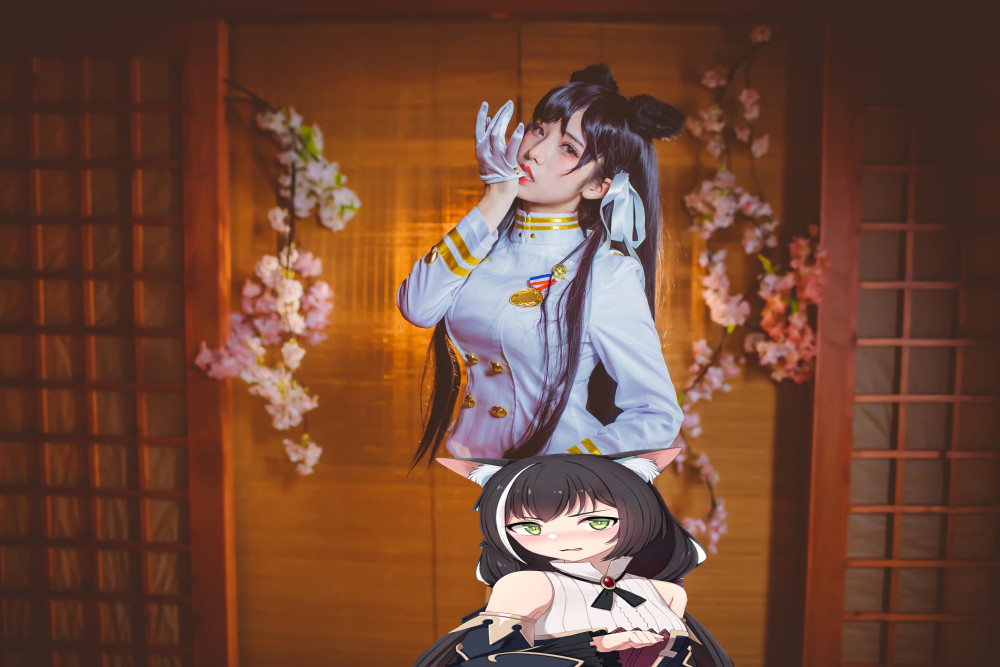 《碧蓝航线》爱宕cos,小姐姐的半截白手套太迷人了