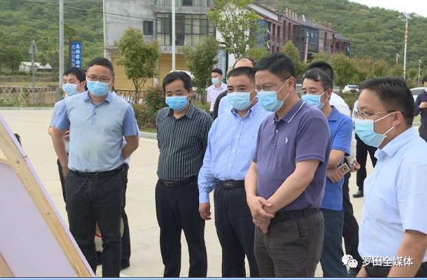 罗田县委书记汪柏坤,县委委员,副县长秦新平陪同.