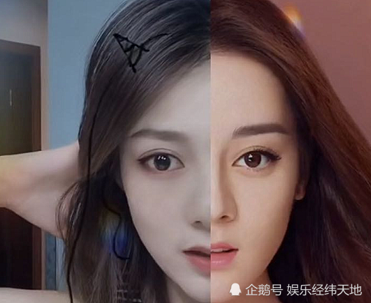 我有半张明星脸杨幂这对很协调看到热巴是亲姐妹吗