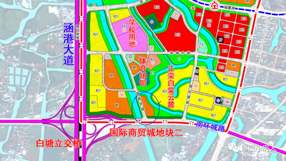 179亩涵江商贸城地块二上线规划商业办公