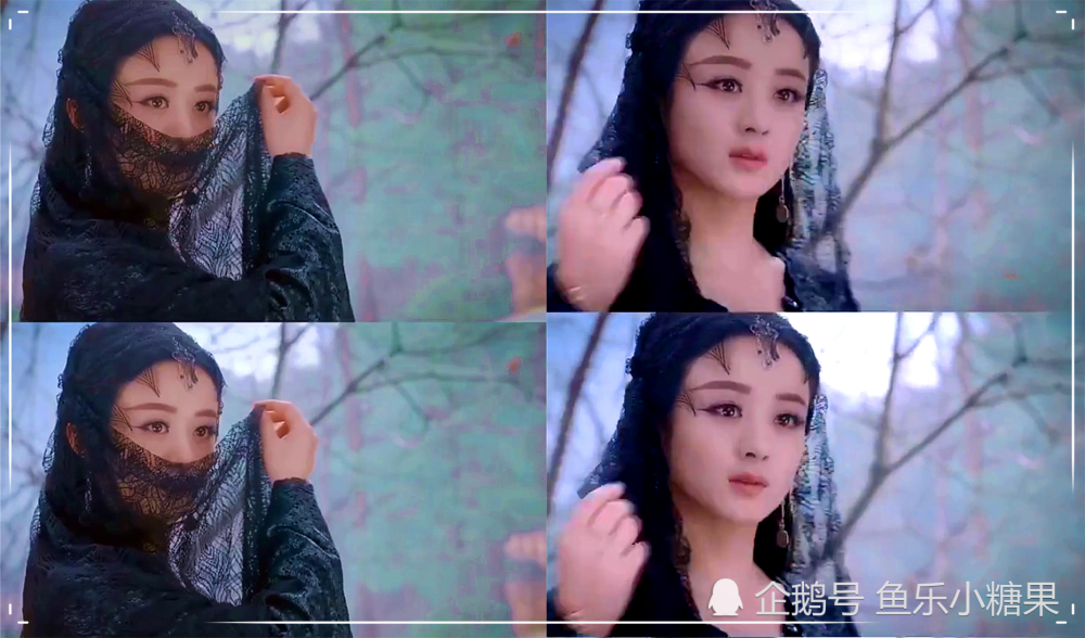 古装女星遮面纱:赵丽颖优雅,李沁气质绝美,最后一位天女下凡