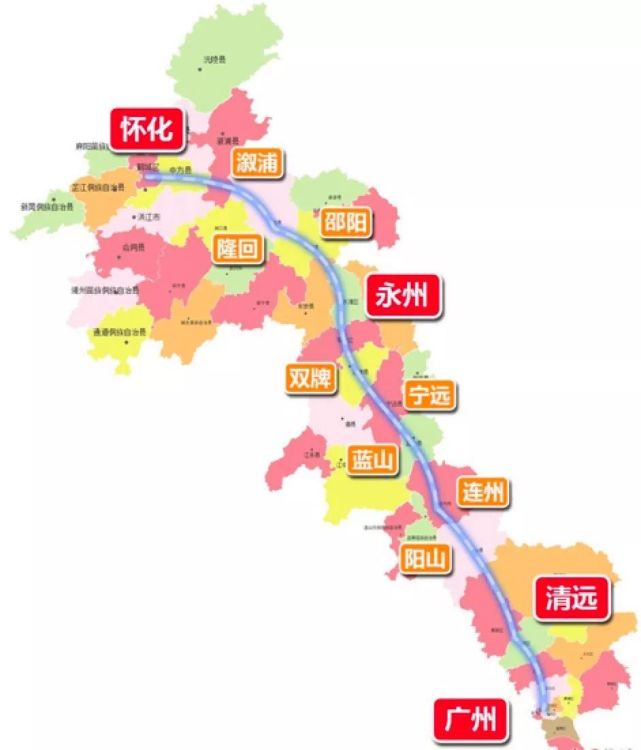 这对韶关来讲,还有一个不利的消息,那就是广东已经规划了广河高铁,即