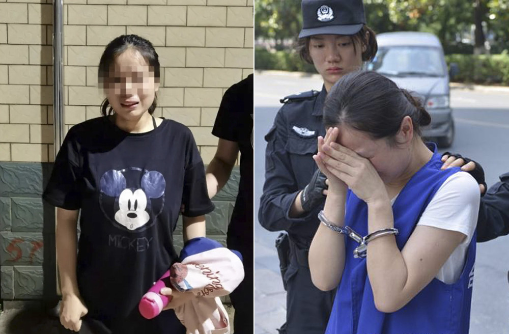 90后女硕士成黑老大95后女孩涉黑潜逃被抓后掩面哭泣