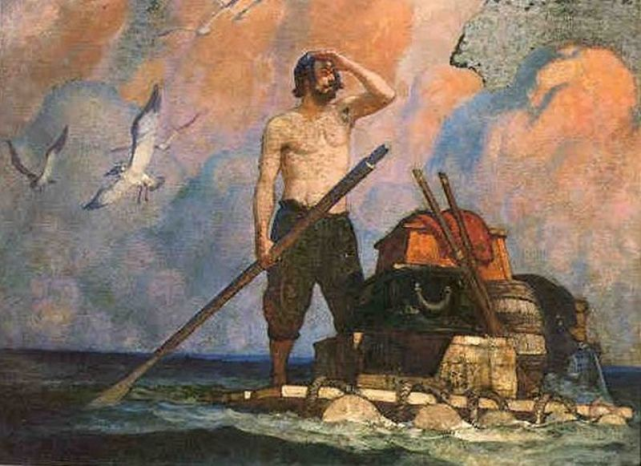 算有了个伙伴,四年之后,终于有两艘船只经过,塞尔柯克连忙向他们求助