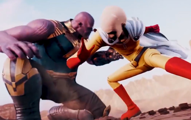 一拳超人埼玉vs灭霸,瞬秒普通灭霸,却只能和无限灭霸五五开