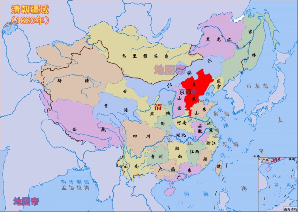 清朝九大总督地图图片