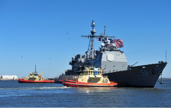 保障追蹤美海軍菲律賓海號巡洋艦向約克河洩油事件得到控制