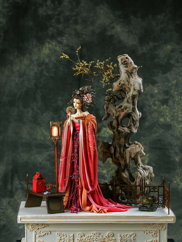 醉卧忘忧境翻糖蛋糕的国风艺术