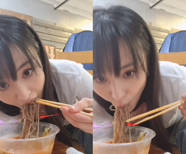 郑爽太忙下午三点才吃饭,而面条已经坨了.怼脸自拍颜值高