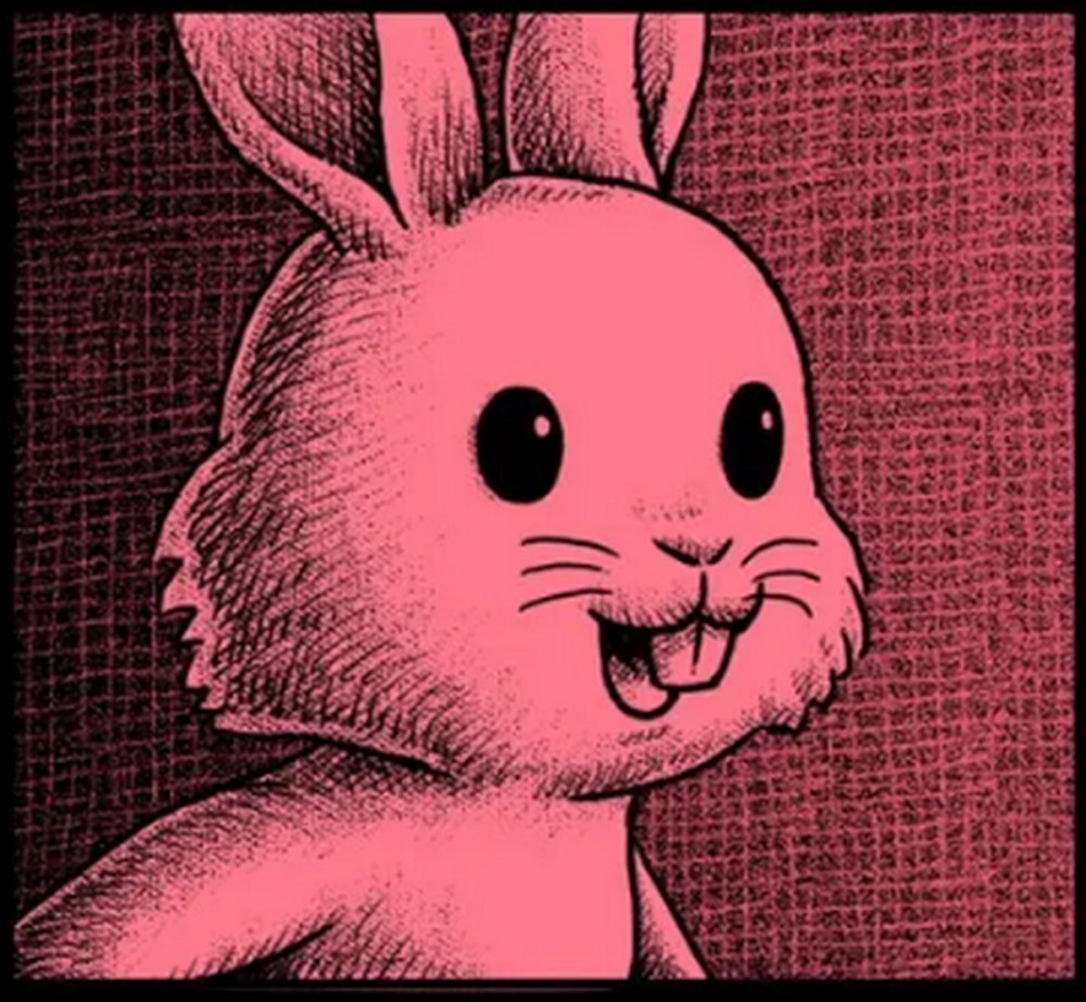 黑色放映机漫画:兔子朝着发光的出口跑去,结果还是在魔术帽里徘徊