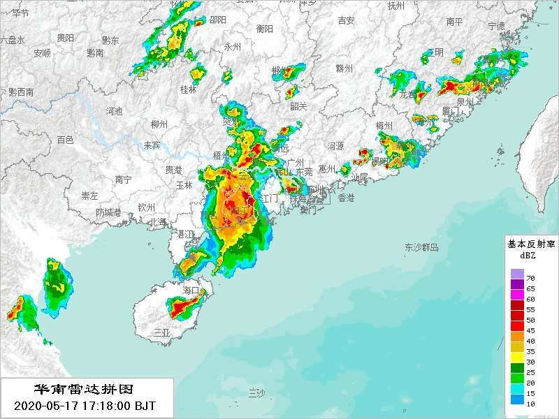 雷达图大量泛红 华南凶猛暴雨继续 权威预报 珠三角将是重点 腾讯新闻