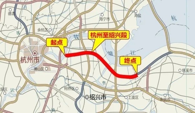 杭绍甬高速公路规划图图片