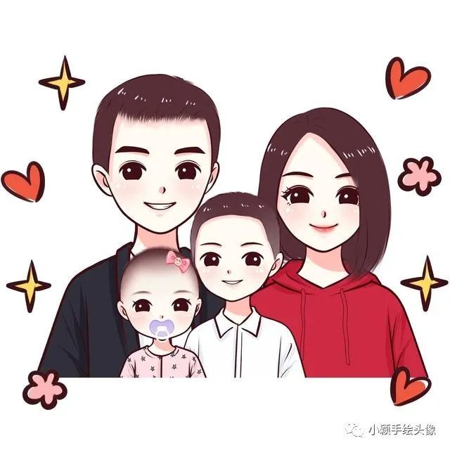 动漫图片幸福甜蜜的头像全家福必备