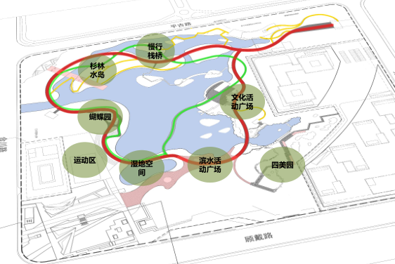 湿地植物 人工湖据介绍,古美公园公园规划绿化率70%,水体面积约3万