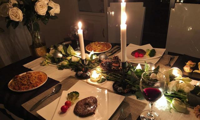 浪漫晚餐真实图片
